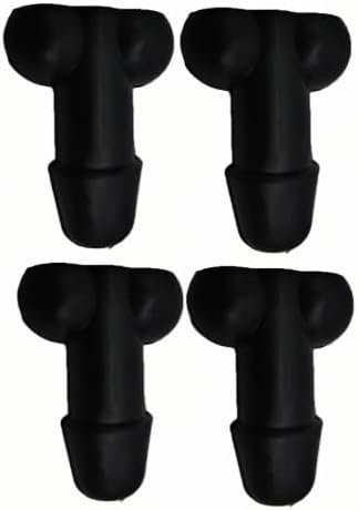 Glow-in-The-Dark Valve Stem Caps – 4-Pack Funny Wheel Accessories, Airtight, Rustproof, Dustproof & Waterproof Caps for Cars, Bikes, Trucks, Motorcycles – Universal Fit(Black)