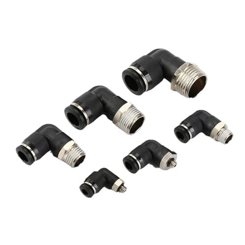 Conectores neumáticos BSPT M5 PL8 de codo rápido y liberación segura para aire, 10 unidades 6