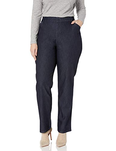 Lee Women's Plus-Size Relaxed-Fit All Day Pant, Indigo Rinse, 20W Medium