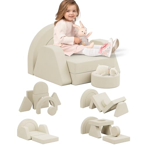 KEEPREAPER 7-teiliges modulares Spielsofa, Beige