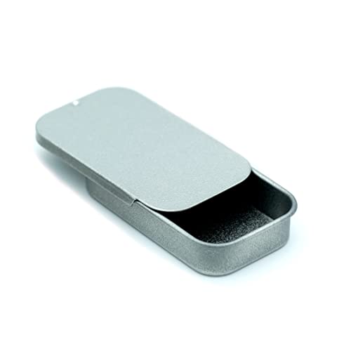 SHC Web 20ml Rectangular Tin with Sliding Lid - Small Travel Container/Sweets/Lip Balm/Favour/Gift/Pill/Cosmetic Box