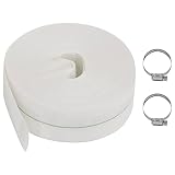 Flachschlauch 25 m 2 Zoll PE Bewässerungsschlauch für Wasserpumpe inkl. 2 Schlauchschellen, robuster Druckschlauch für Garten und Industrie