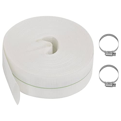 vidaXL Manguera Plana de Tubo de Suministro de Agua Tubería Plomería Bombeo Riego Alta Presión Flexible Jardín Patio Cesped PE 25 m 2'