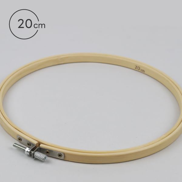 Amazon.co.jp: 20cm 竹製 刺しゅう枠 刺繡枠 刺繍 丸型 丸 円形 ネジ式