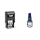 Trodat Stempel Printy 4850/L1 mit Datum und Deutschem Text EINGEGANGEN, Selbstfärbend, Abdruckfarbe Blau und Rot & Stempelfarbe zum Nachfüllen für Stempelkissen 9072M & 9073M, Wasserbasierend Blau