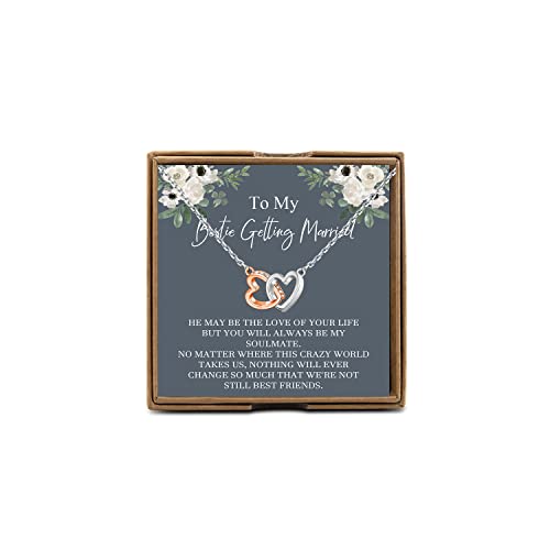OKEYCH Best Friend Necklace for Bride, Bride Gift From Maid of Honor