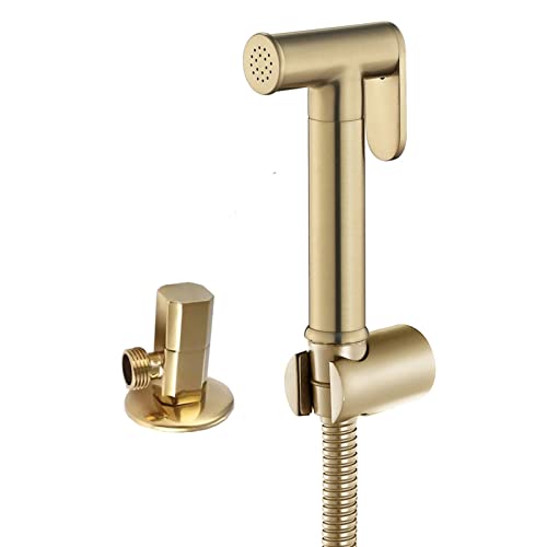 Pulvérisateur de bidet à main or rose avec robinet de douche WC