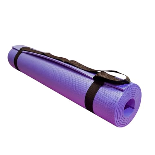 Tapete de Yoga em EVA com Alça de Transporte 170x60 cm Preto Ideal para Exercícios e Meditação (ROXO)