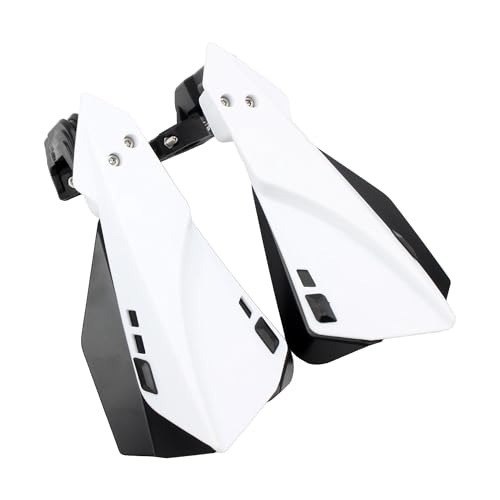 Protège-mains moto blanc 22mm double couche pour guidon 7/8 pouces
