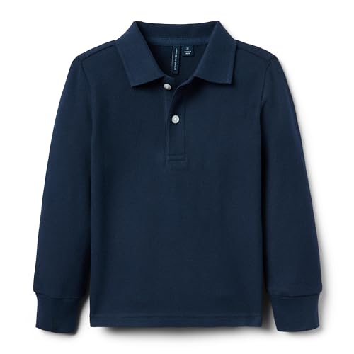 Janie and Jack The Long Sleeve Pique Polo, Navy Blue, 12 by Janie and Jack - Used condition - US$6.80