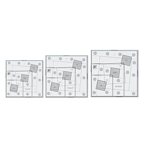 Wonky Log Cabin Trim Tool Quilting Vorlage Patchwork Lineal Nähen Quilt Lineale Vorlage Acryl Anti-Rutsch Schneider Nähwerkzeug Lineal-Vorlagen-Set für Nähliebhaber, Quiltlineal-Vorlagen-Set Cover