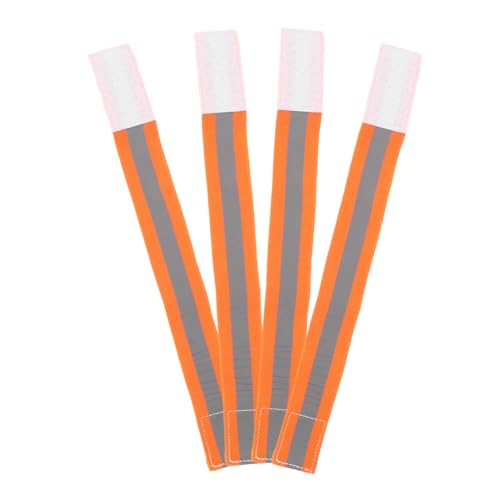 BESTonZON 4pcs High Visibility Safety Gear for Night Cycling Running and Walking Lightweight and Portable Reflective Bands for Enhanced Night Safety