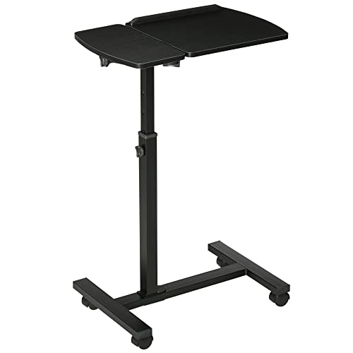 FACILE DA SPOSTARE: Le 4 ruote ti permettono di spostare comodamente il tavolino porta computer ovunque ti serve e le 2 ruote bloccabili lo tengono saldamente in posizione.