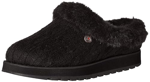 Skechers Women's Keepsakes-Ice Angel Slipper, Black, 4 UK