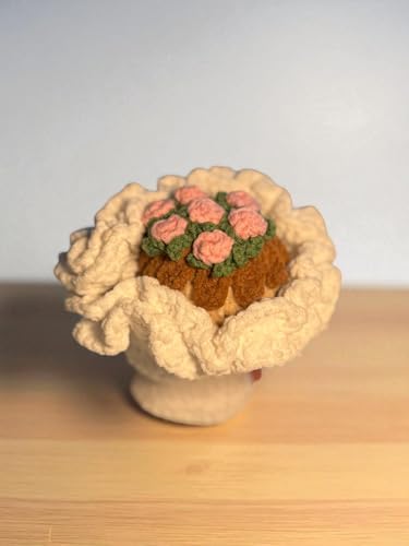 Image of Reversible Crochet Doll, Flower to Girl Transformation Toy, Handmade Soft Amigurumi, 18 cm, Rainbow