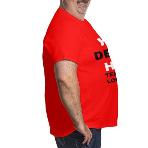 Custom Plus Size T-Shirts for Men Personalized Shirts Design Your Own Text Photo Logo Customized Big and Tall Shirt4