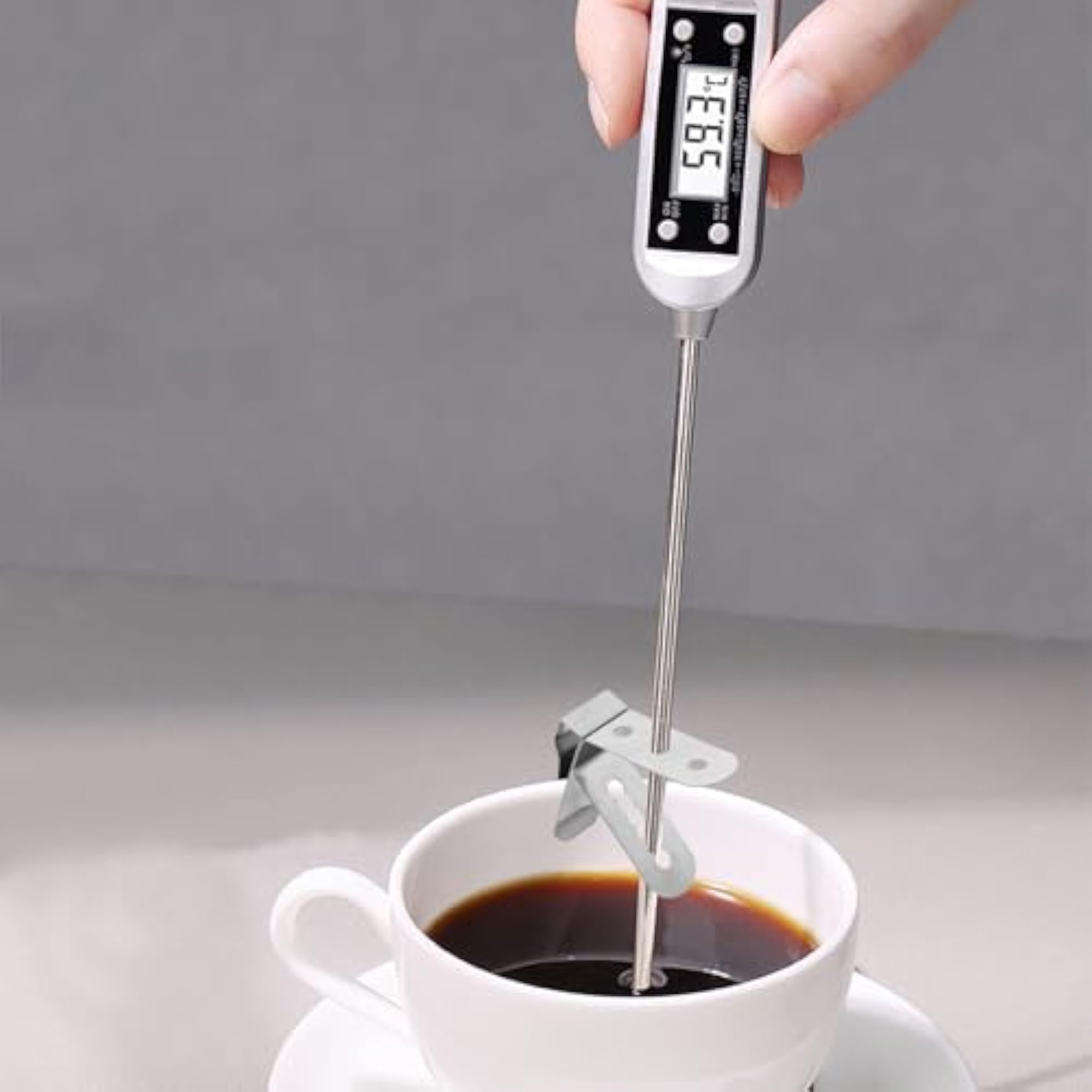 Stainless Steel Cooking Thermometer Clip with Probe Holder
