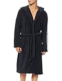 armani bademantel Logo-Jacquard Sponge Emporio Armani Underwear Mens Logo-Jacquard Sponge Bathrobe, Marine, M