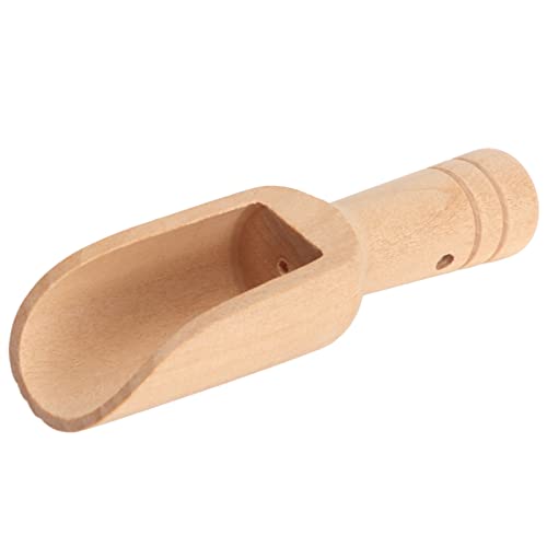 ANKROYU 10 Stück Badesalzschaufel aus Holz, Salzschaufel, Badeschaufel, Mini-Salz- und Gewürzschaufel-Set aus Holz, Holzlöffel für Duschraum, Badesalz (2.4 * 7.6cm)