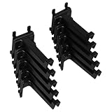 BAZEITFLOW 10 Stück 10 Stück Lochwandhaken aus Kunststoff Quadratische Aufhängung Robust Schwarz Werkzeughalter für Werkstatt Supermarkt und Regalorganisation