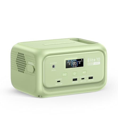BLUETTI Elite 10 Mini Estación de Energía Portátil, Batería LiFePO₄ de 128Wh con Salida CA de...