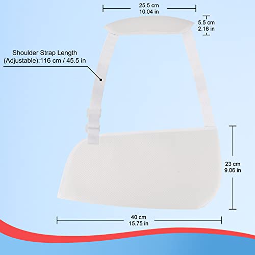 Supregear Arm Sling, Adjustable Mesh Shoulder Immobilizer Arm Sling For Shower Breathable Medical Shoulder Elbow Support For Women Men, Fits Left/Right Arm, White #TOP1