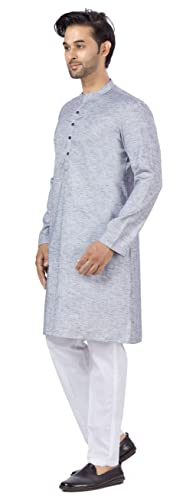 Image of Studio Shringaar Men's Cotton Relaxed Fit Straight Kurta