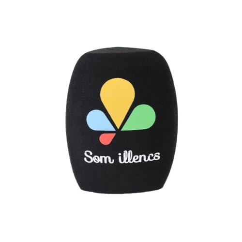 2 piezas Logotipo personalizado en parabrisas de espuma para micrófono, fundas de espuma para micrófono, parabrisas con logotipo impreso para entrevistas de televisión, transmisión