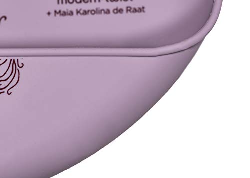 modern-twist Bucket-Bib 100% Food-Grade Silicone, Waterproof and Reusable, Mama Llama – Lovely Lavender4