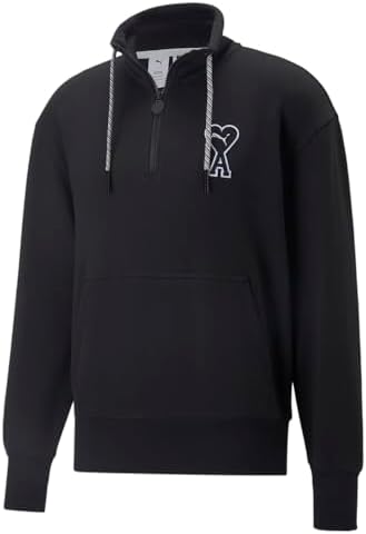 新品 AMI Paris PUMA ロゴ フリースジャケット ブルゾン ブラック ami - 新品 AMI Paris PUMA ロゴ フリースジャケット ブルゾン