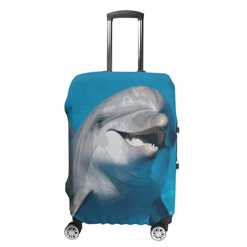 Housse anti-poussière lavable dauphin pour valise taille M
