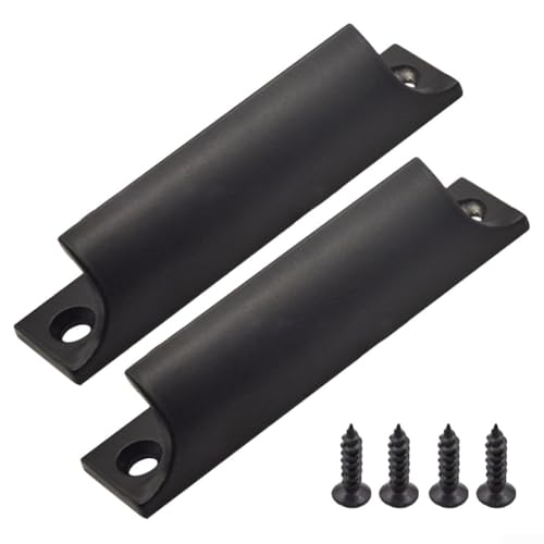 Eawfgtuw Schiebetürgriff-Set Schwarz mit Schrauben