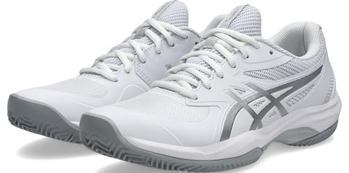 Sneaker mujer ASICS Game FF Clay, calzado de tenis blanco y plata en talla 43.5