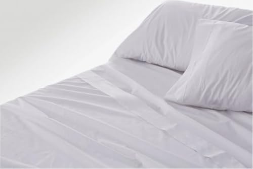 Burrito Blanco Sábanas de Hostelería | Juego de Sabanas 90 | 100% Algodón | Cama Individual | Ropa de Cama Fácil Planchado | Color Gris | Disponible en Más Medidas y Colores