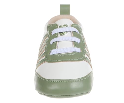 K-Swiss Infant Shoe - Boys Athletic Crib Soft Bottom Baby Shoes - Sneakers and First Walking Shoes for Babies, Green, 14
