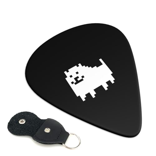 プラスチックピック かわいい漫画エレキギターピック アンダーテール 犬 弦楽器 アニメ ファッション 音楽愛好家 初心者 トライアングル ピック 6枚セット 0.96mm