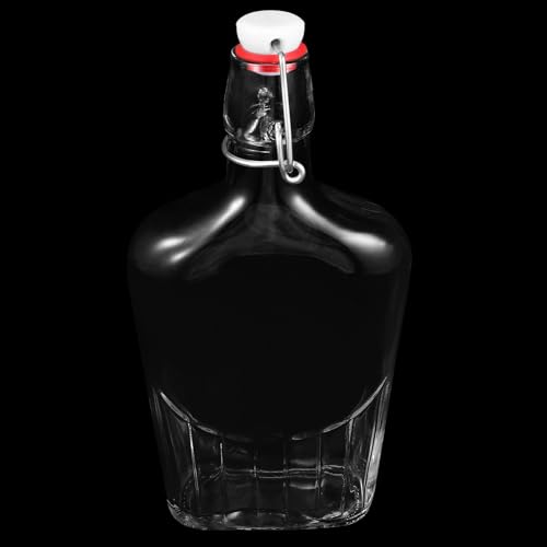 Botella de vidrio con diseño clásico y cierre hermético reutilizable 7