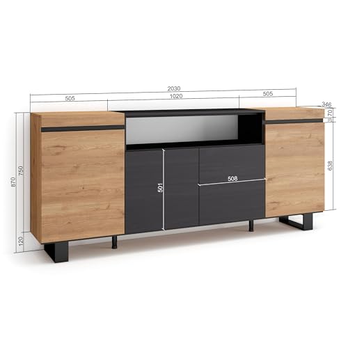 Aparadores para salón modernos para renovar el comedor con estilo industrial 6