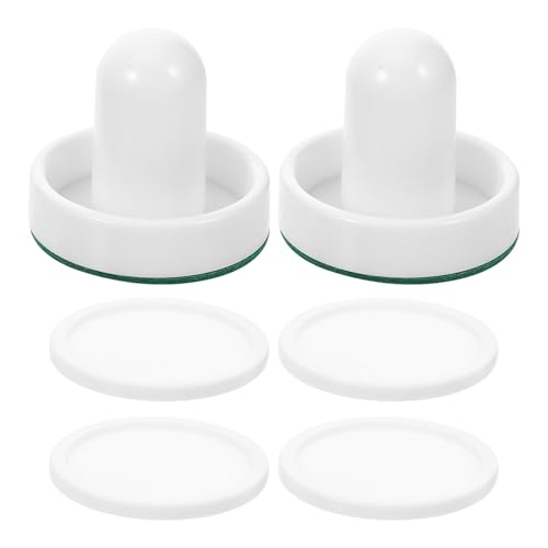 BESTonZON Juego de Empujadores de Hockey sobre Hielo para Mesa, Accesorios de Plástico Resistentes para Sala de Juegos, Repuestos para Mesa de Hockey Blanco