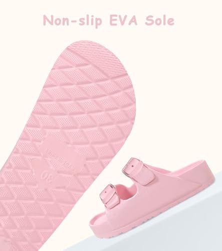 Image of Kids Slide Sandals Boys Girls Buckle Adjustable EVA Slipper Sandals