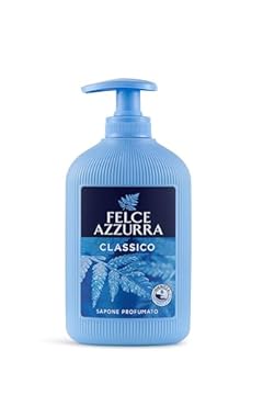 Felce Azzurra - Sapone Liquido Mani e Viso Classico Profumato, Igienizza e Idrata, Sapone Mani e Detergente Viso Gel per Igiene Quotidiana, Delicato sulla Pelle e Dermatologicamente Testato, 300 ml