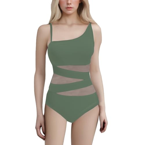 Generico Traje de piscina para mujer Push Up Trajes de piscina Control de la barriga, traje de baño deportivo entero moldeador con halter acolchado traje de baño de una pieza para mujer playa verano