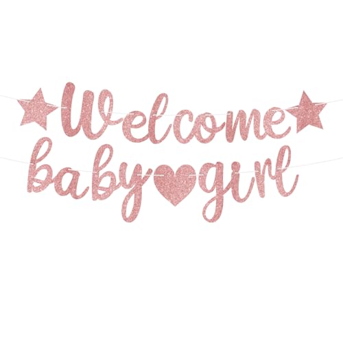 welcome baby banner pink