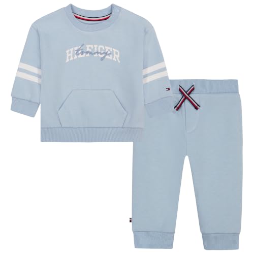 Image of Tommy Hilfiger Baby Boys' 2-piece Fleece Set, Sweatshirt and Jogger Sweatpant