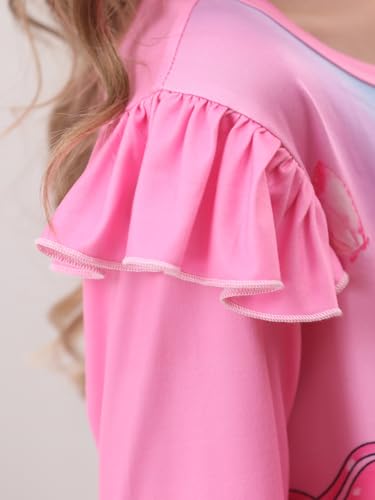 Bow Dream Girls Dress and Matching American Girl Doll Clothes for Girls Pink Rainbow Party Birthday4