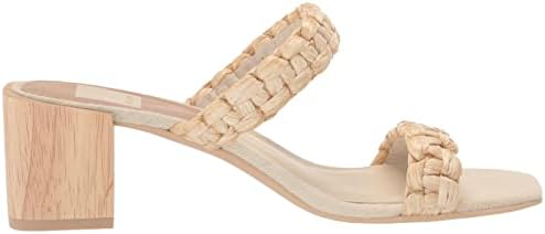 Dolce Vita Women's ZENO Heeled Sandal, LT Natural Raffia, 10 | Image 5