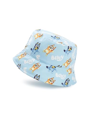 Bluey Kids Bucket Hat & Cap Set Bingo Character All Over Print Headwear in Blue for Boys and Girls4