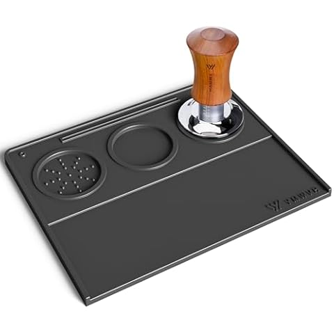 Espresso Tamping Mat, YMWVH Silicone Coffee Tamper Mat, Food Grade & Non-Slip Espresso Tamping Station Espresso Accessory, 9.84inch x 7.87inch Cover