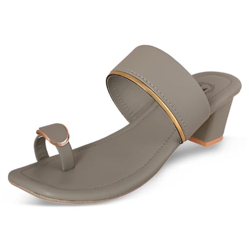 Image of MYRA Women's Stylish Block Heel Chappal | Casual Comfortable Block Heels - MS1547C