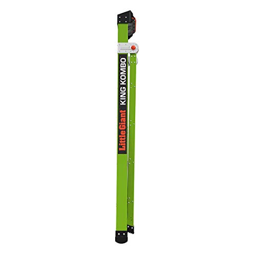 Little Giant Ladder Systems 13610-001 Green King Kombo Pro 6' A frame 10’ Extension-Hi-Viz Type 1AA, 6 Ft